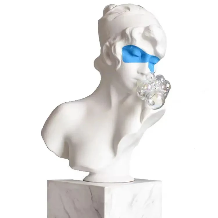 Wholesale resin figure statue living room art soft decoration Wholesale Home decor Blowing bubble girl sculpture ornament
