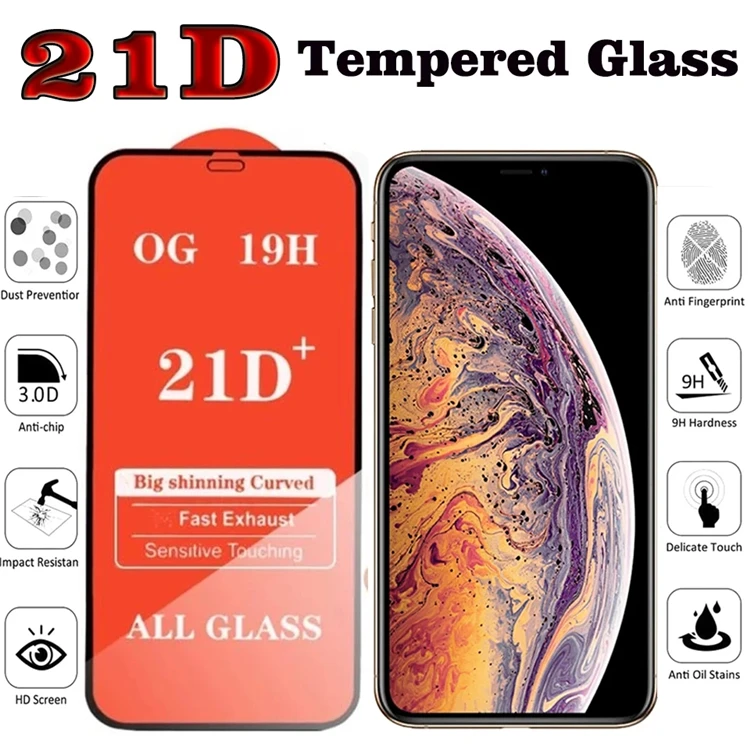 High quality 21 D Tempered Glass Screen Protectors for iphone 13/ 13 PRO shockproof glass screen protector
