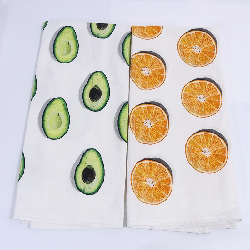 Free Sample Custom Christmas Placemats Kitchen Tea Towel 100% Cotton Dish Towels Digital Printed No MOQ