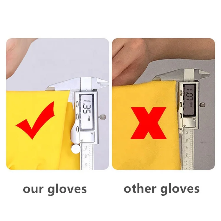 Wholesale guantes de latex waterproof household cleaning gloves