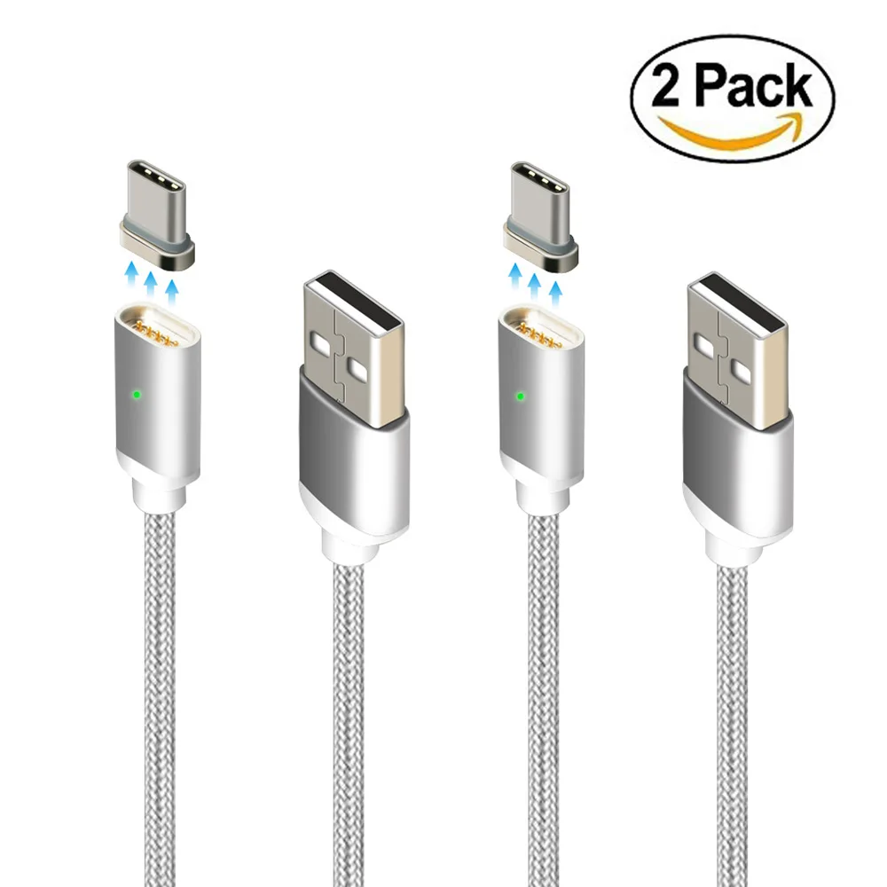 Nylon braided magnetic usb cable type C micro for charging fast charging