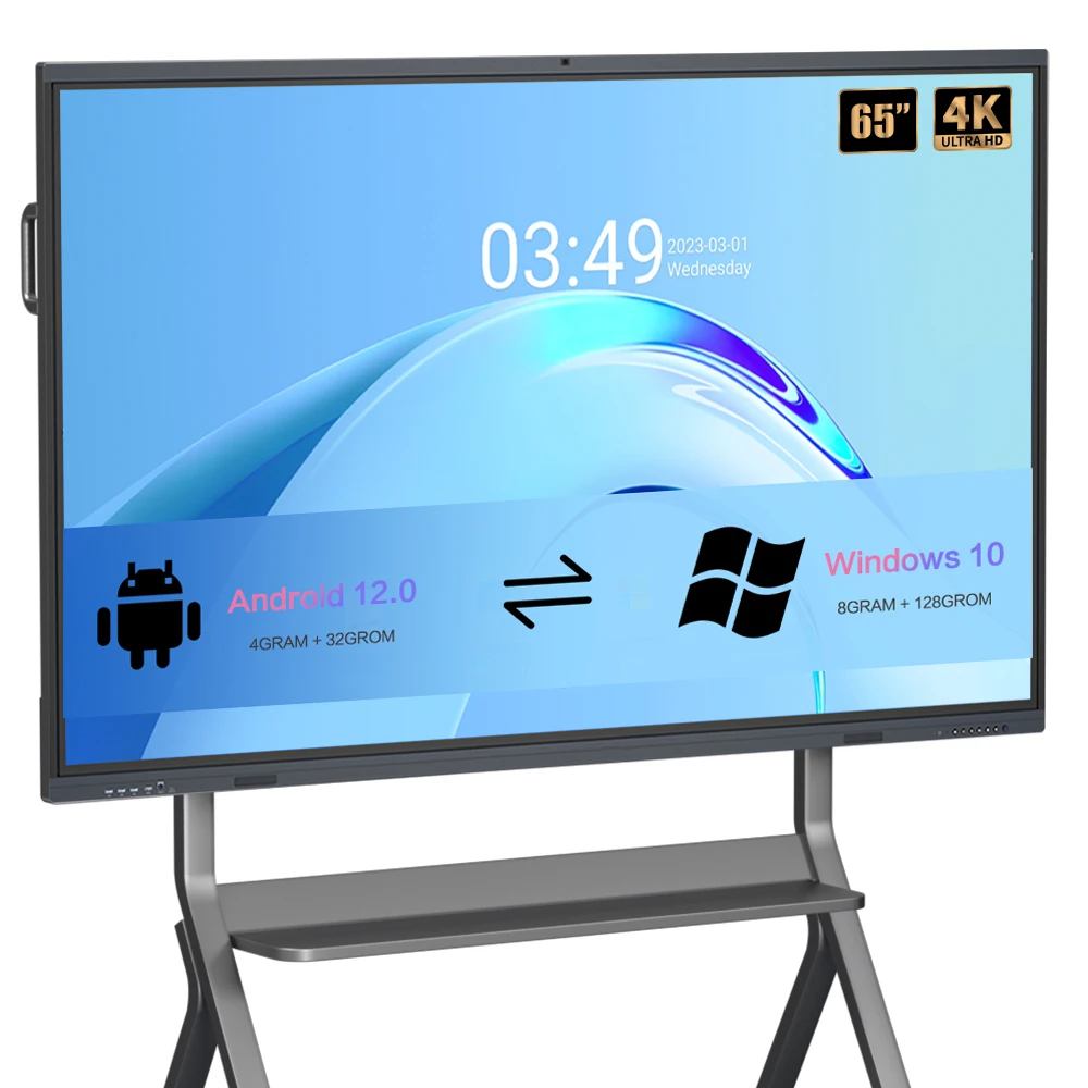2024 Education Equipment Teaching Multi Touch Screen Smart Whiteboard Electronic Teaching Smart Board For School Blackboard