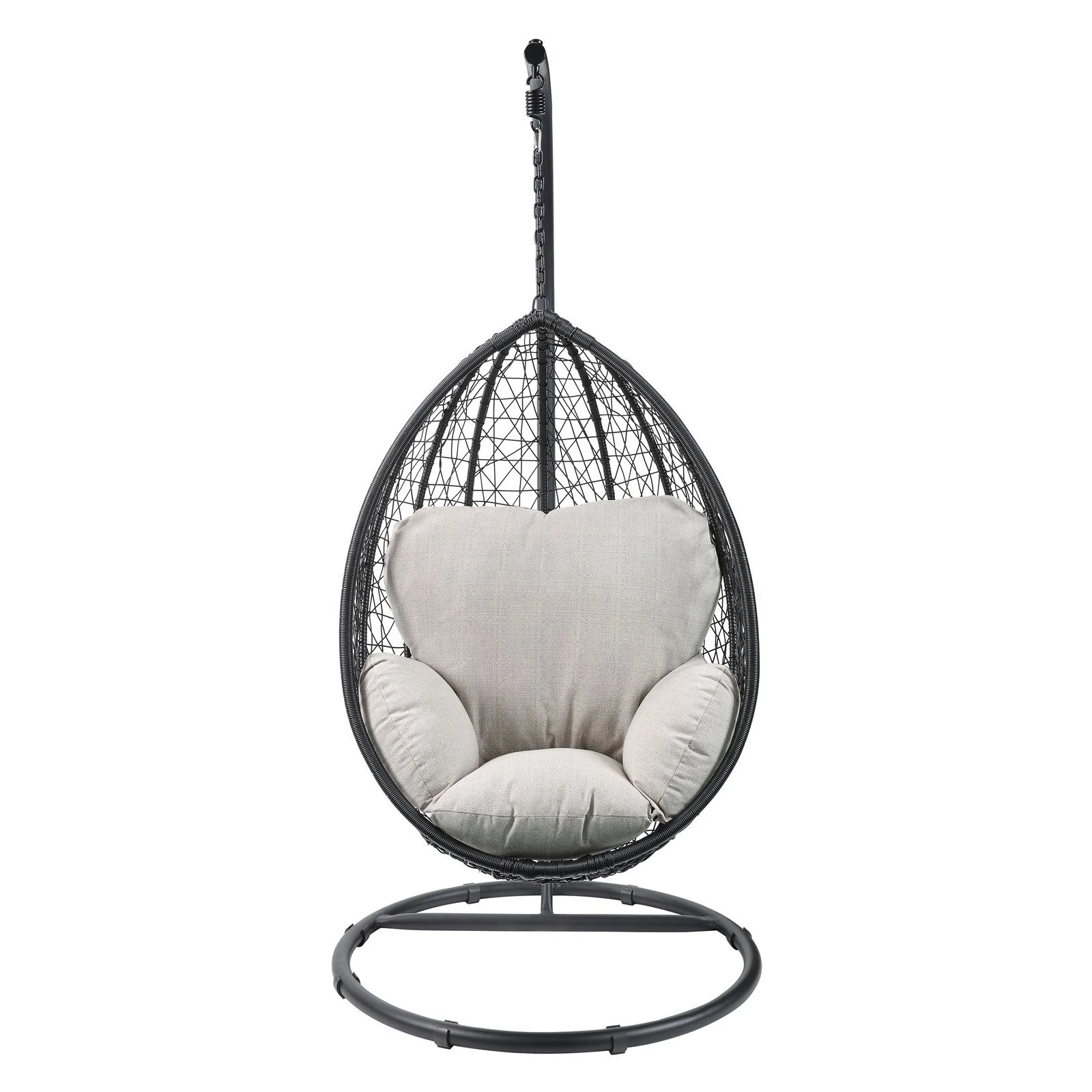 Outdoor Garden Furniture Patio Swings With Metal Canopy Stand Rattan Indoor Egg Chairs Hanging Swing Egg Chair