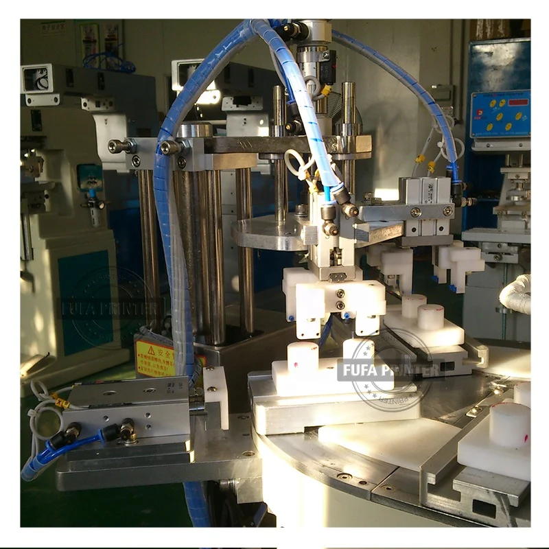 Semi-automatic Pneumatic Two-color Ink Cup Pad Printer With Conveyor / auto feeding objects