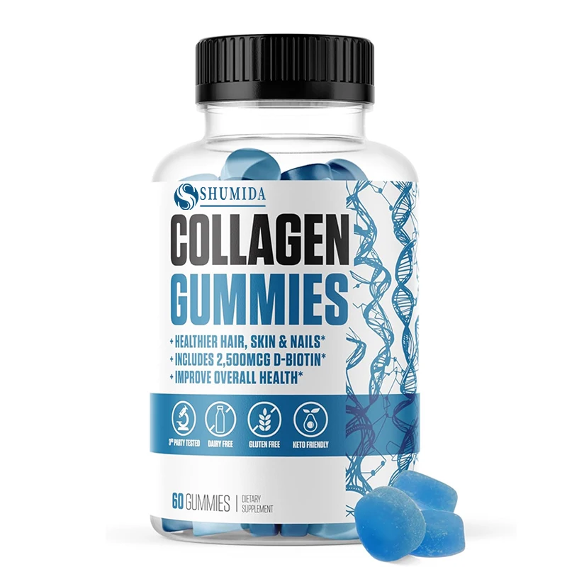 Wholesale Collagen Vitamin C Supplement Collagen Gummies For Hair Loss Beauty Gummy Candy