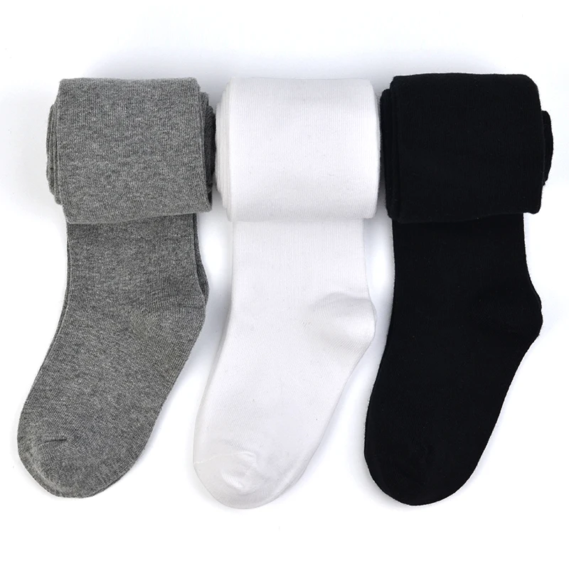 Girls Plain Cotton Tights  candy Color