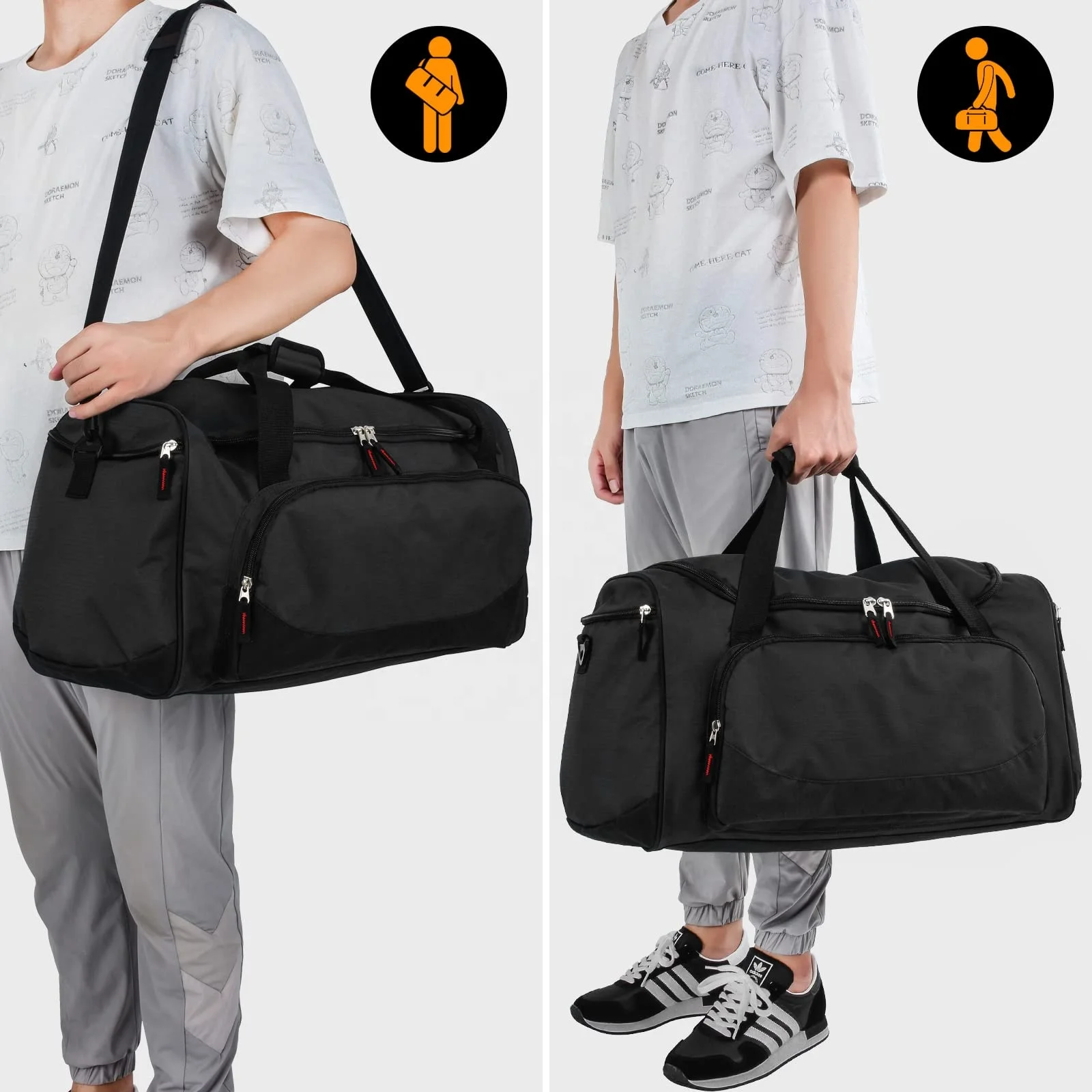 600D Oxford Extra Large Hand Baggage Wholesale Weekend Duffel Bag Crossbody Tote Weekend Bag Travel
