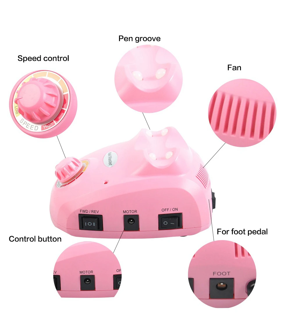 Electric 30000Rpm Nail Dril Adjustable Speed Nail Drill Electric nail polisher