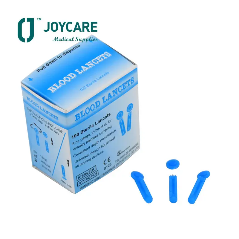 Medical Stainless Steel 21G 23G 26G 28G 30G Single use Disposable Sterile Twist Top Blood Lancet