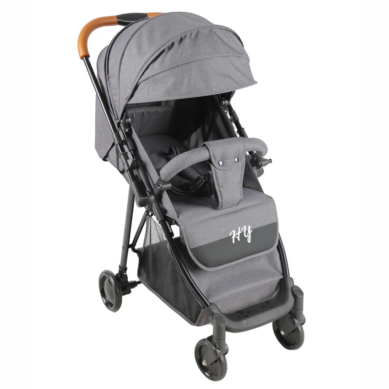 Reversible handle handle prams car seat and stroller set