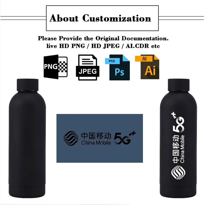 YY3510 Wholesale stainless steel drinking bottles Metal iced coffee bottles water for drinks custom bottles Promotional