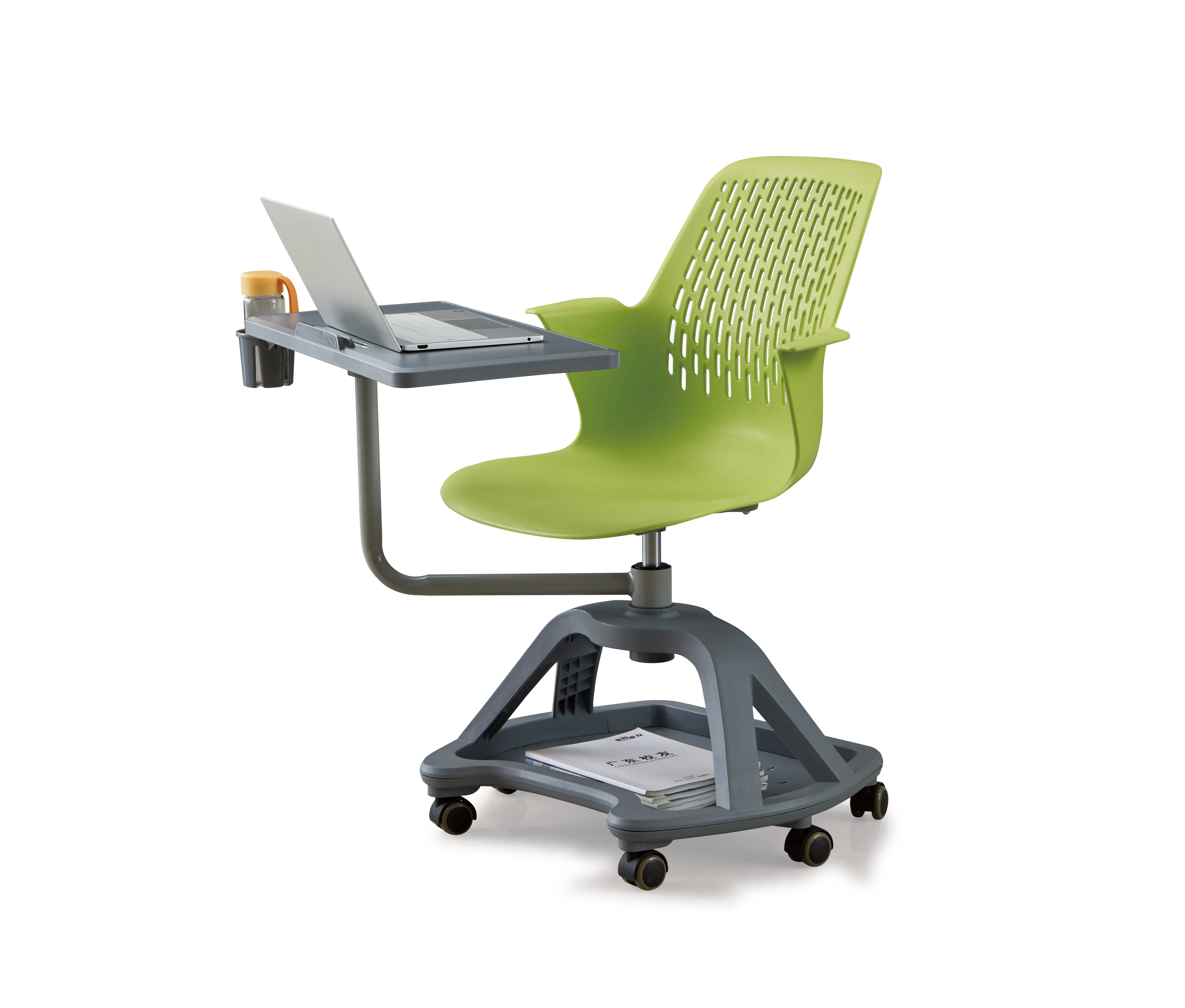 Modern style school plastic chair with writing board/ student training chairs
