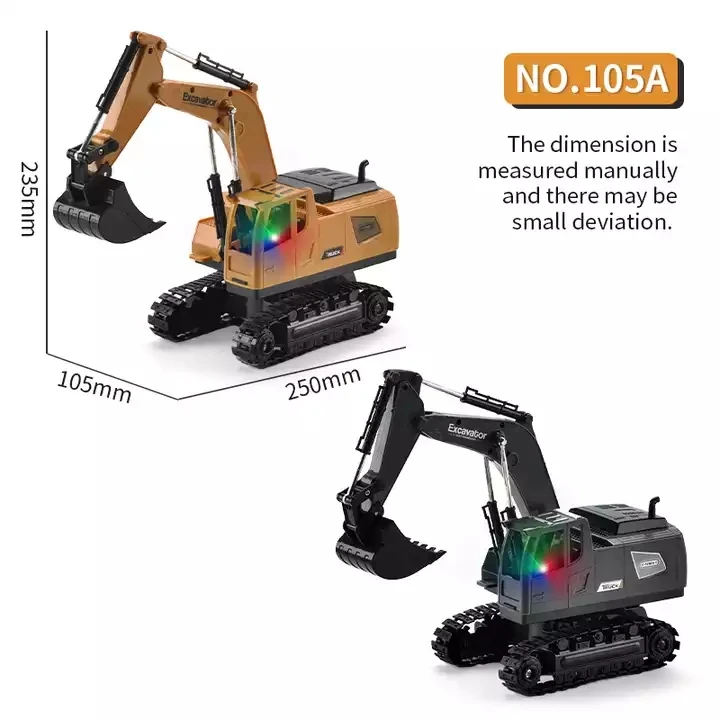 27 Mhz Electric Remote Control Engineering Car 5 Channel Rc Excavator Toy With Light Remote Control Toys Rc Cars