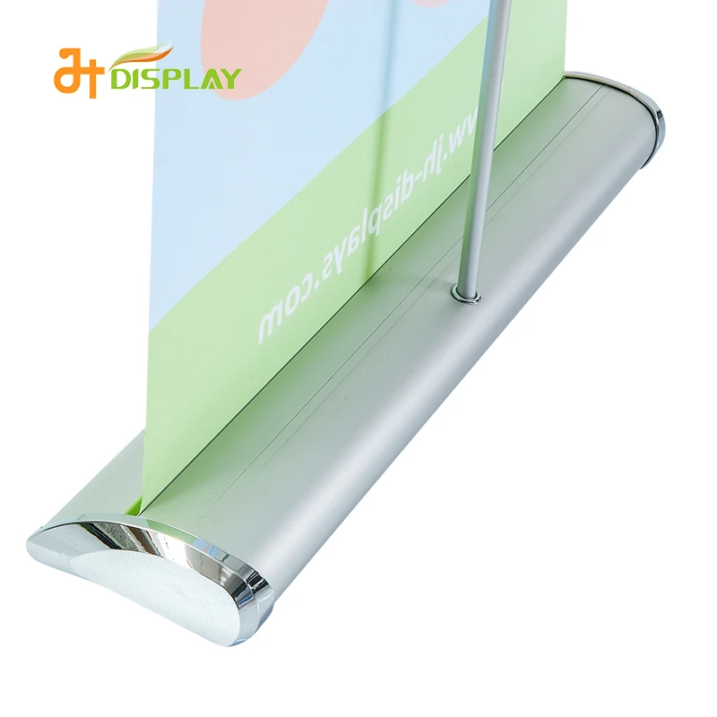 22cm wide base single side roll up banner roll up stand chromed side cover roll up stand