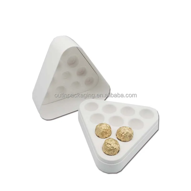 Chocolate fiber pulp molded Packaging box Biodegradable eco friendly pulp molding mould box tray insert for Chocolate packaging