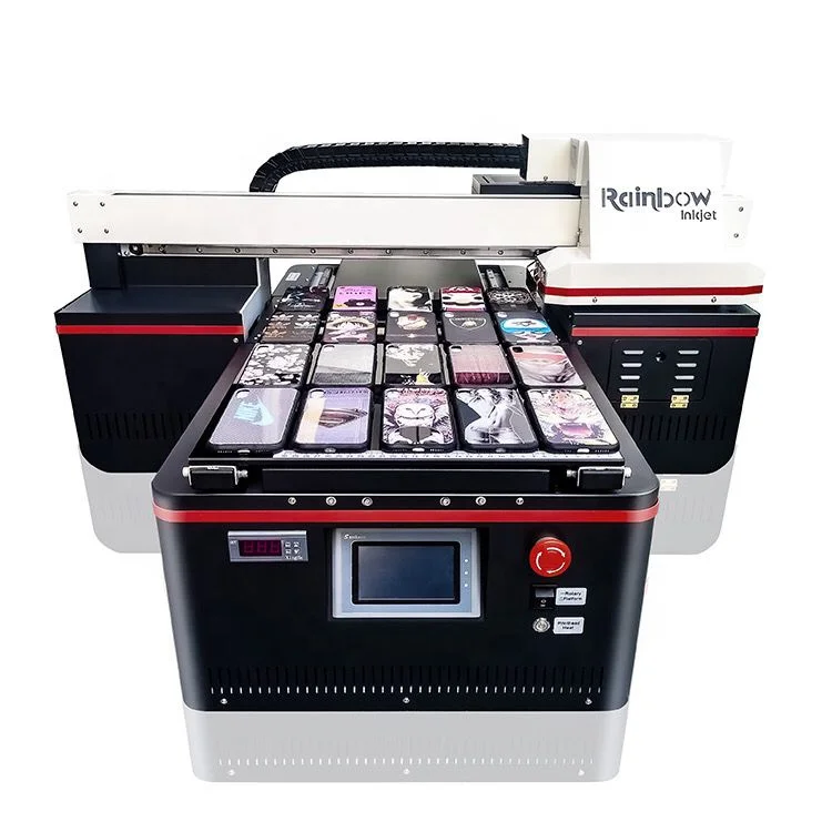 Rainbow RB-4060 Plus A2 format multifunction uv flatbed printer for phone case mug bottle glass