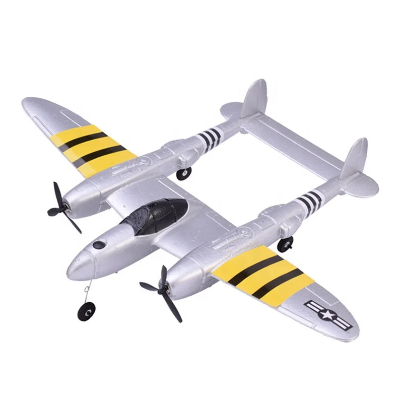 Amiqi Fx-816 4Ch P38 Rc Plane 2.4Ghz Rtf Wingspan Epo Glider Aircraft Airplane Flying Foam Plane Model Rc Gliders Toys