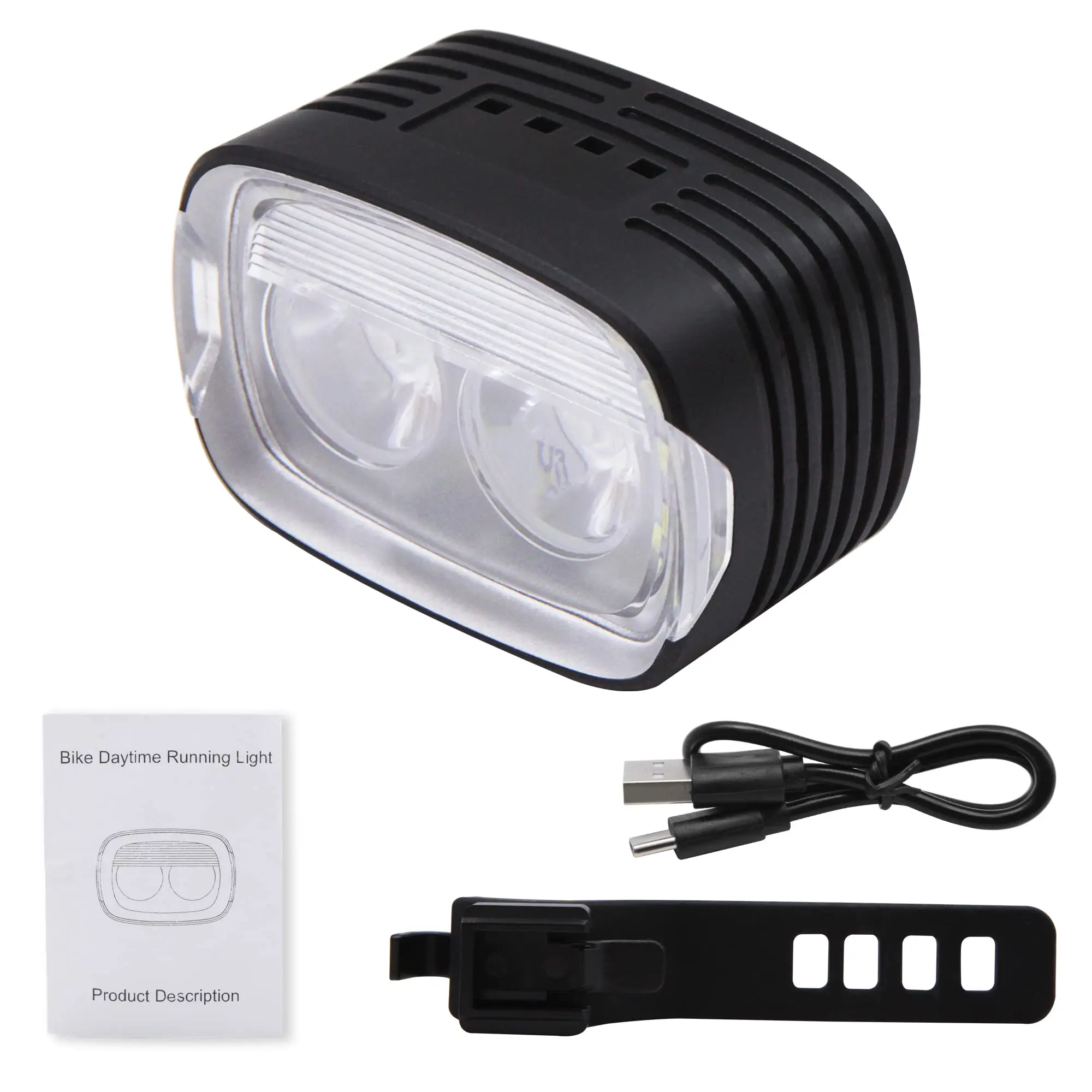 UMIONE Bicycle Light Emitting USB Rechargeable Headlight 350 Lumens Bike Accessories Light Emitting Diode Bike Front Flashlight