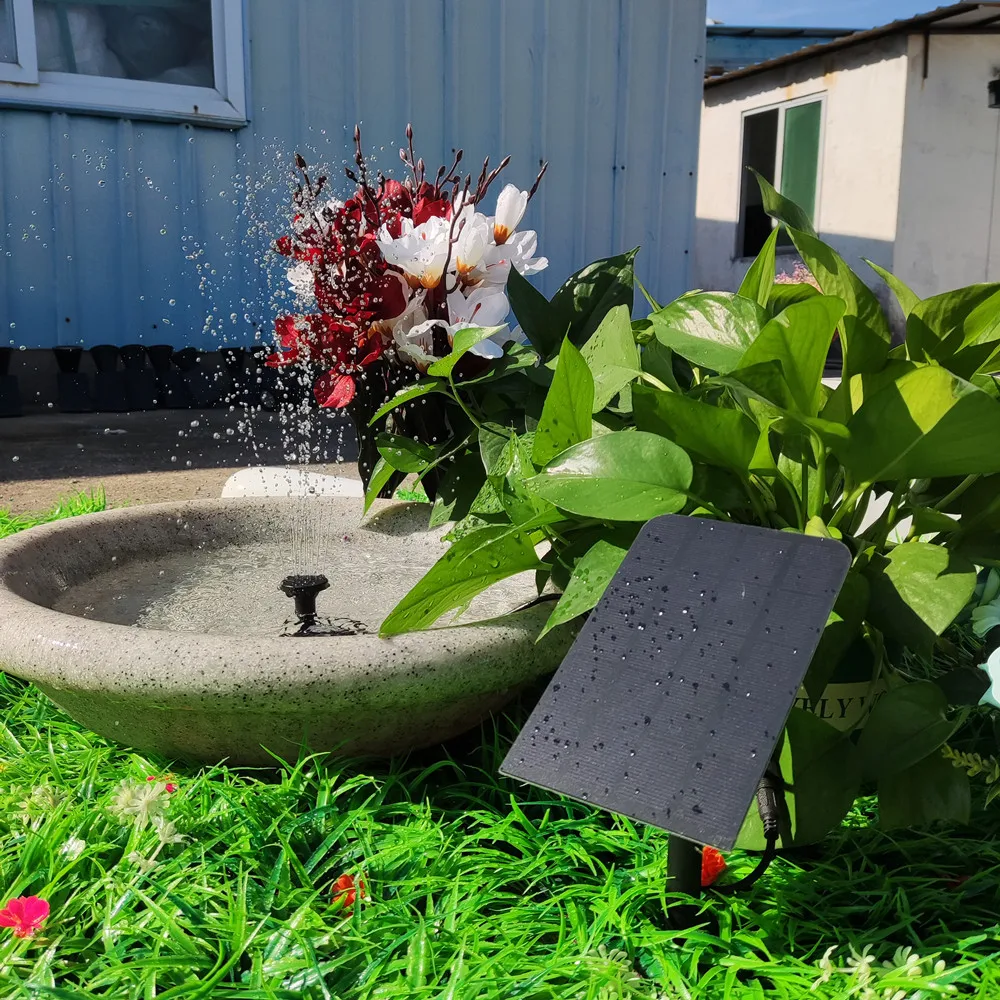 Outdoor Pool Rockery Fountain Waterscape Water Pumpsolar 5V 2.5W Ground Plug Solar Fountain Solar DC Water Pump