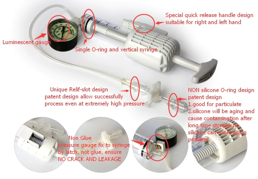 
CE mark 20 мл 30 бар PTCA Надувное устройство для замены Abbott/Merit/Medtronic 