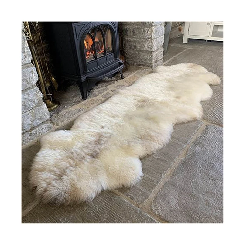 Противоскользящий мягкий пушистый ковер для домашнего использования, ковер из натурального белого искусственного меха, овчина