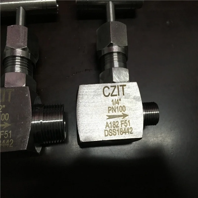 Игольчатый клапан из нержавеющей стали 316 PN20 1/2 дюймов PN100 A182 DSS18442 F51 поставляется игольным клапаном китайского