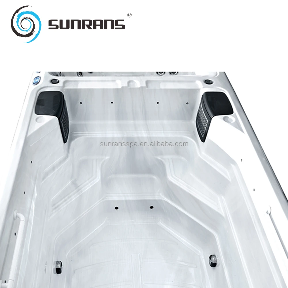 Sunrans 5.9m Dual Zone Swim Spa Pool and Hot Tub Balboa Outdoor Garden Large Family Pools for 5 Persons