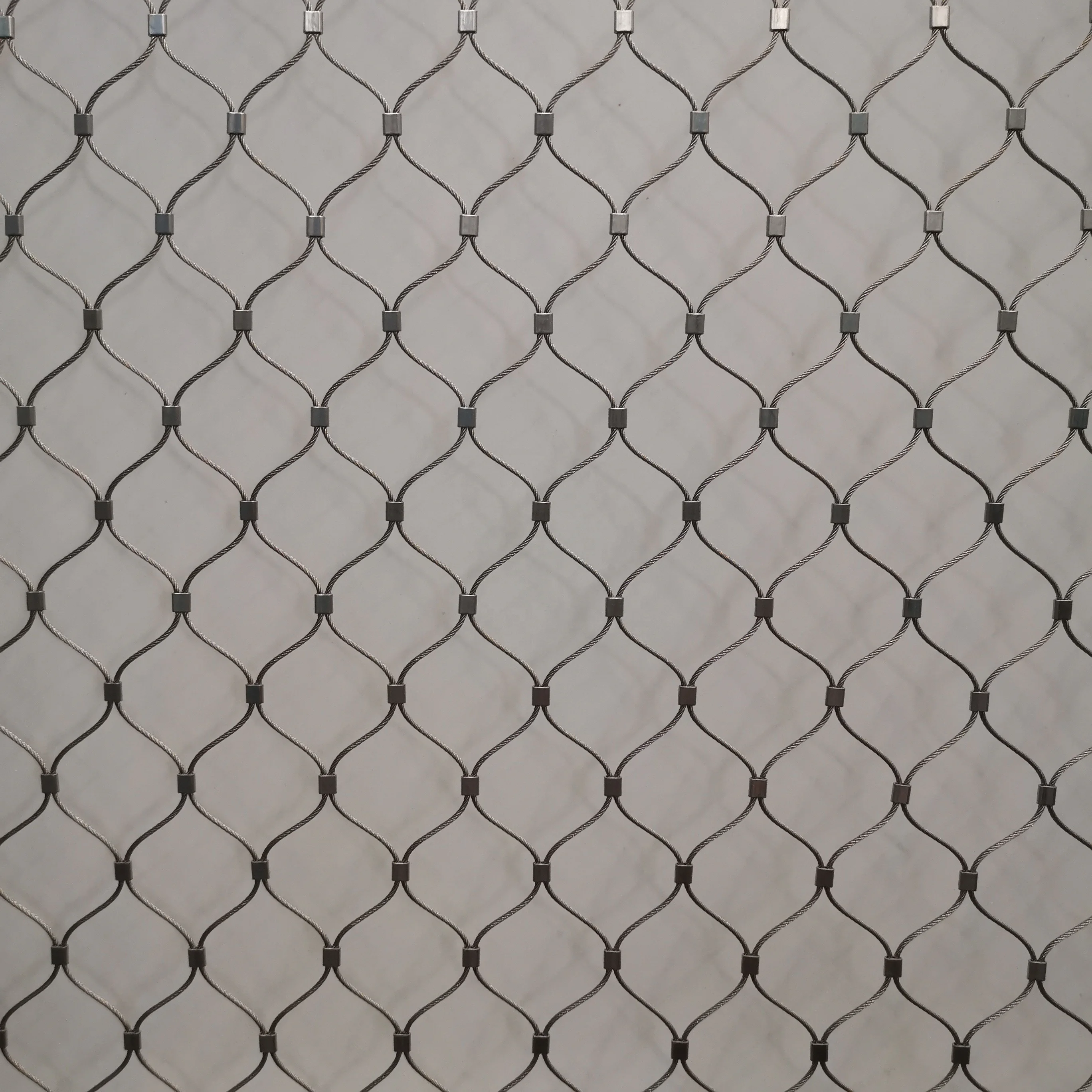 Гибкий серебряный и черный браслет из нержавеющей стальной трос наконечник сетки для строительного