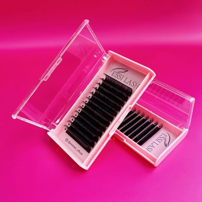ESSI LASH factory wholesale full strip eyelashes mink fur eyelash vegan easy fan korea natural false eyelashes vendor