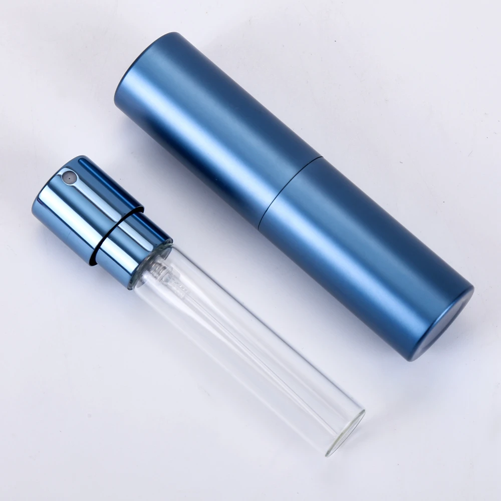 
Novelty 8ml aluminum fancy perfume spray bottle with glass bottle 