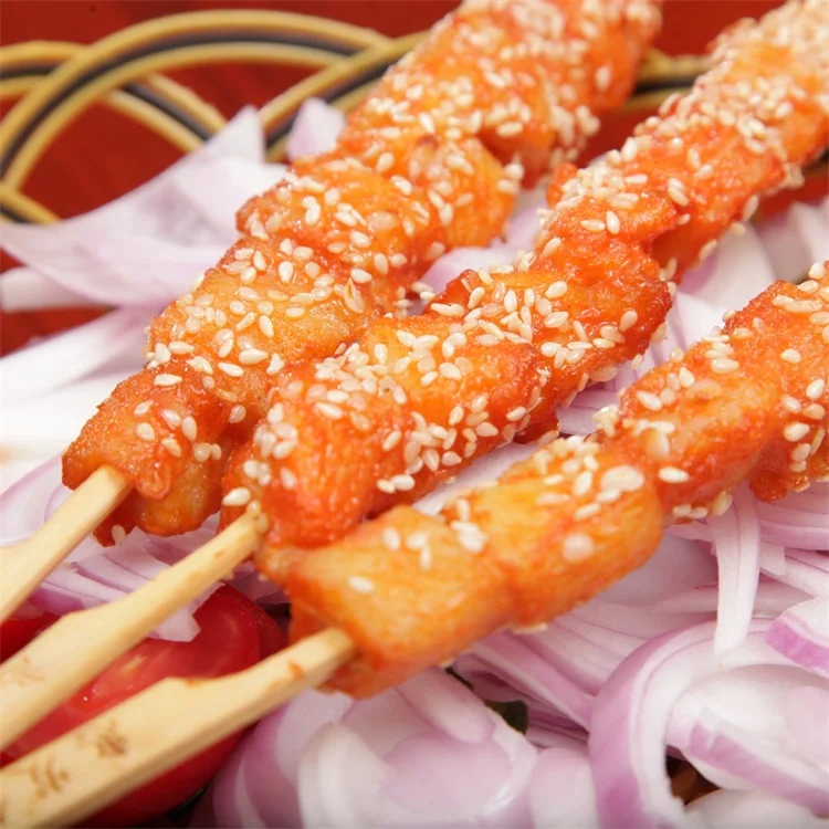 Новое ароматизированное мясо курицы шампуры с кунжутом