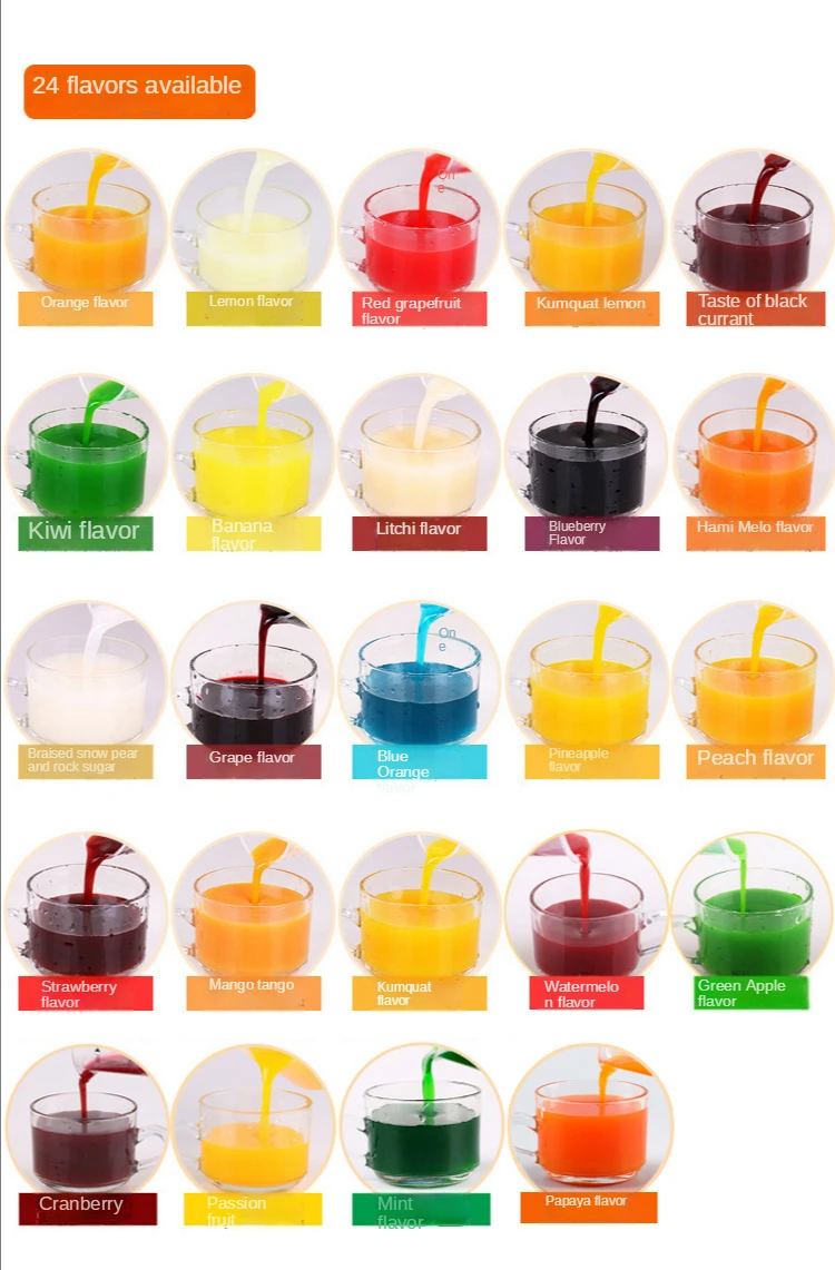 Food and beverage grape drinks bubble tea supplies fruit syrup 100% natural strawberry puree concentrate, strawberry juice