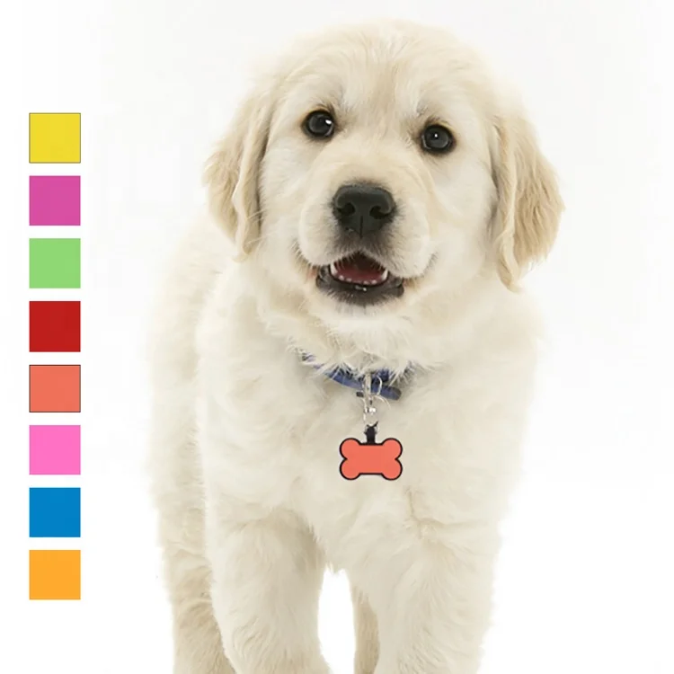 Personalized Bone Pattern Silent Sublimation Silicone Pet ID