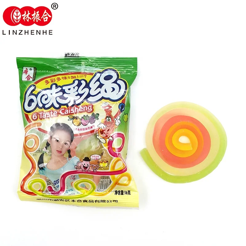Bag package yummy fruit flavor candy string juicy gummy candy