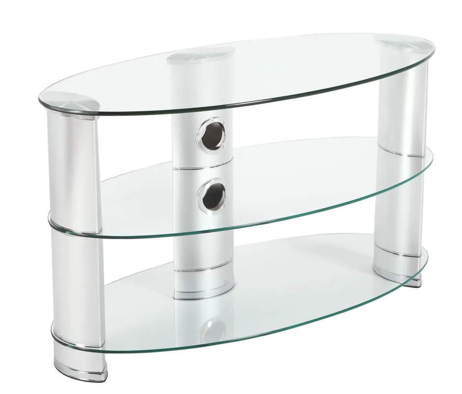 modern clear glass lcd tv table cheap modern tv stands RA070