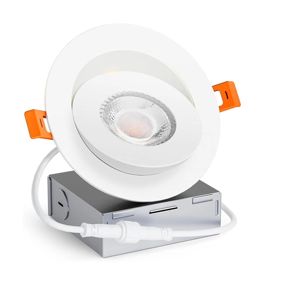 Eyeball Canless тонкий ETL Downlight Регулируемый шарнирный встраиваемый светильник с J-Box