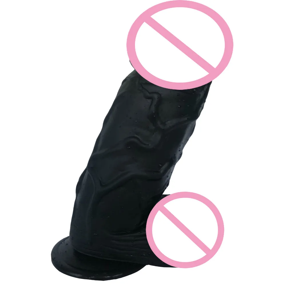 Super Big Cock Realistic Thick Dildo Flesh Penis Large Female Sex Product 24 * 7cm Huge Dick With Suction Cup