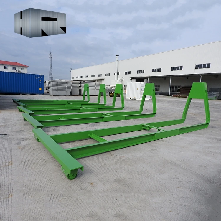 Skip container hook lift flatbed roll on roll off bin for transporting goods