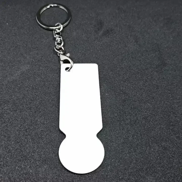 20pcs/Lot Sublimation Blanks Aluminum Shopping Cart Coin Trolley Token Metal Shopping Token Ring