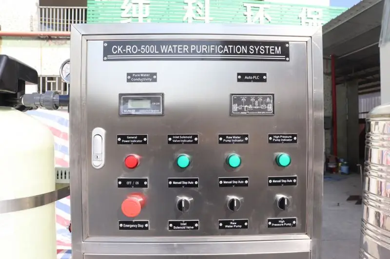 Water reverse osmosis 1 ton 500LPH water filtration machine clack softener desalination water treatment