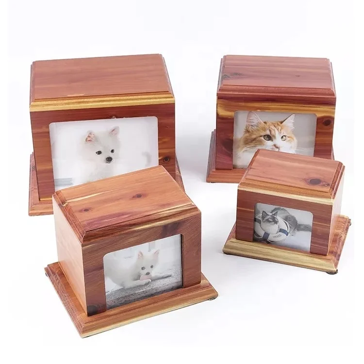 Wholesale Wooden Urns Pet Caskets Wood Memorial Cremation Box