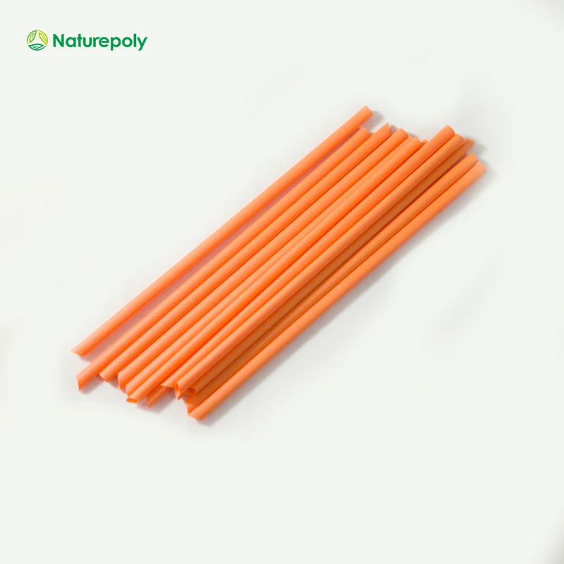 Wholesale Custom Colorful 5 6 7 8 10 12mm Disposable Eco Friendly Pla Biodegradable Straws Non Plastic Drinking Straw