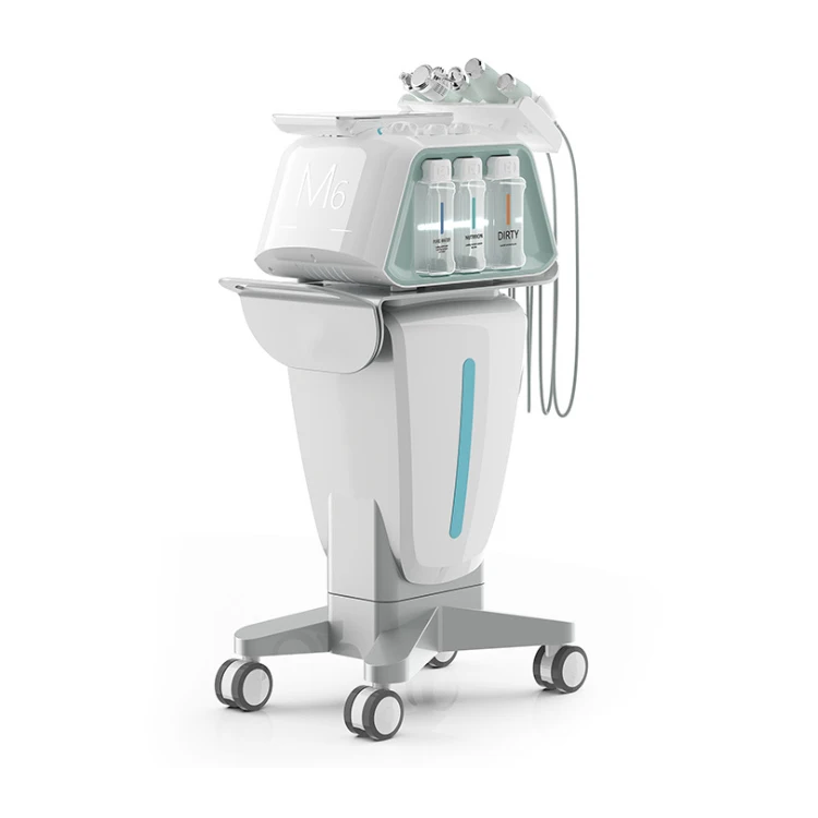 6 handles Beauty Care professional facial rejuvenation jet peel diamond peeling machine with RF