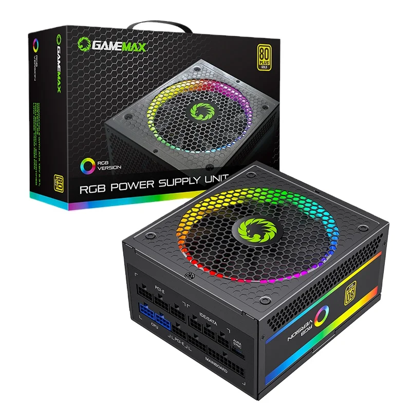 GAMEMAX RGB 850W PRO источник питания 80 + золото полностью модульный для Rtx GPU карт, Рожденный Для Intel Gen12 ЦП