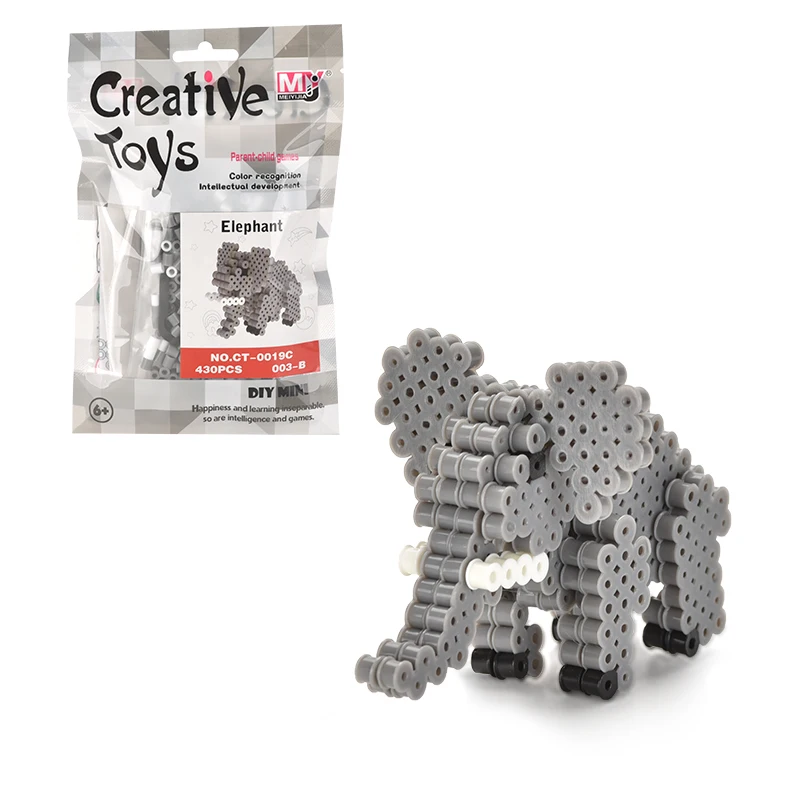 Hot Sale Toddler Toys Educational Perler Beads Craft Kits For Kids 3D Animal Diy 5mm Ironing Beads Toys