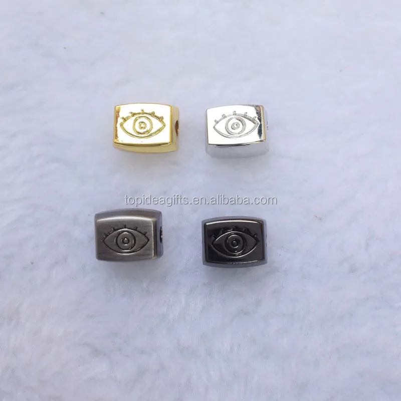 Fashion customized Four colors gold silver gun metal and black paint zinc alloy jewelry beads for bracelets