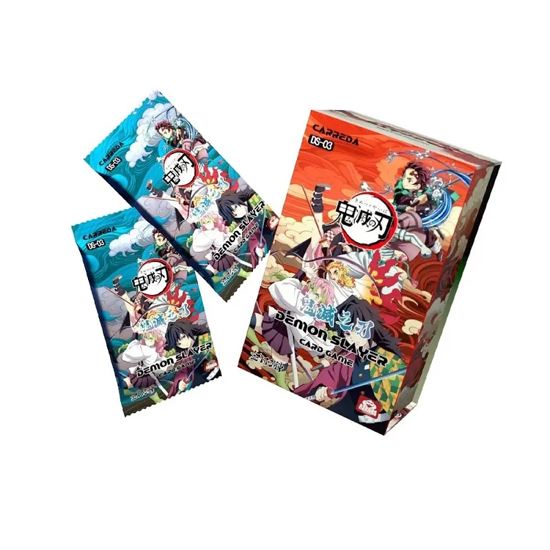 Хит продаж коллекционная открытка с изображением демона японское аниме Kimetsu No Yaiba TCG CCG бустер игровые открытки игрушки подарок на день рождения для детей