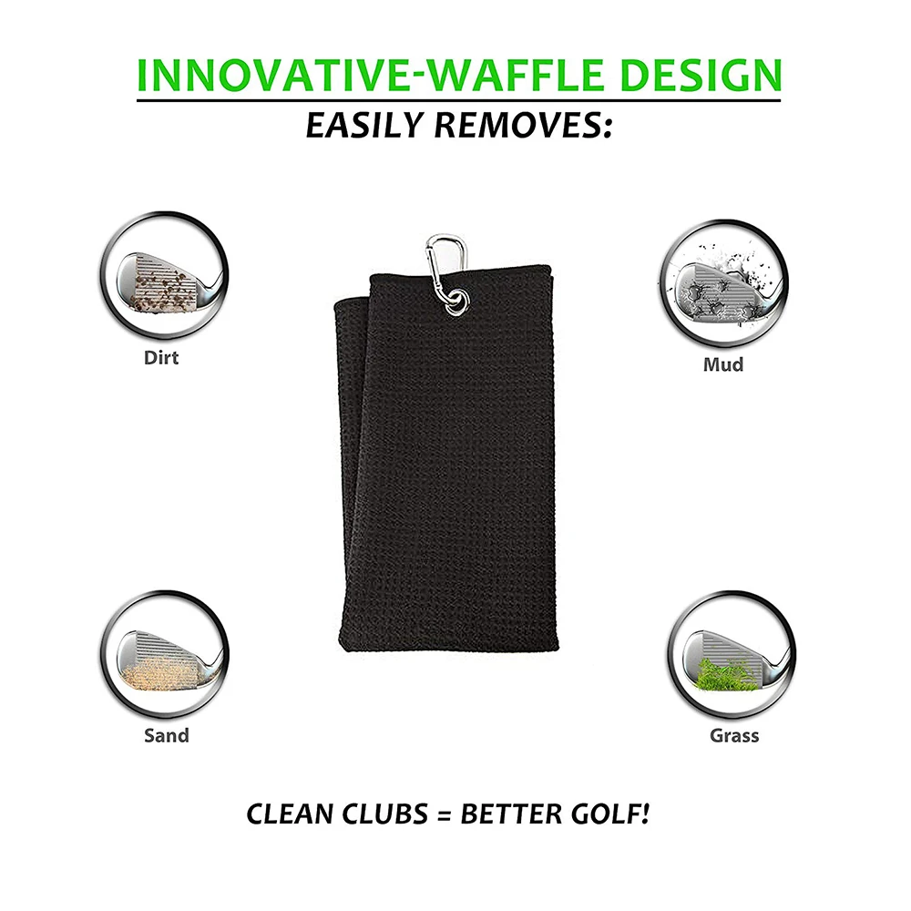 Premium wholesale quick dry accept custom logo embroidered golf towels waffle