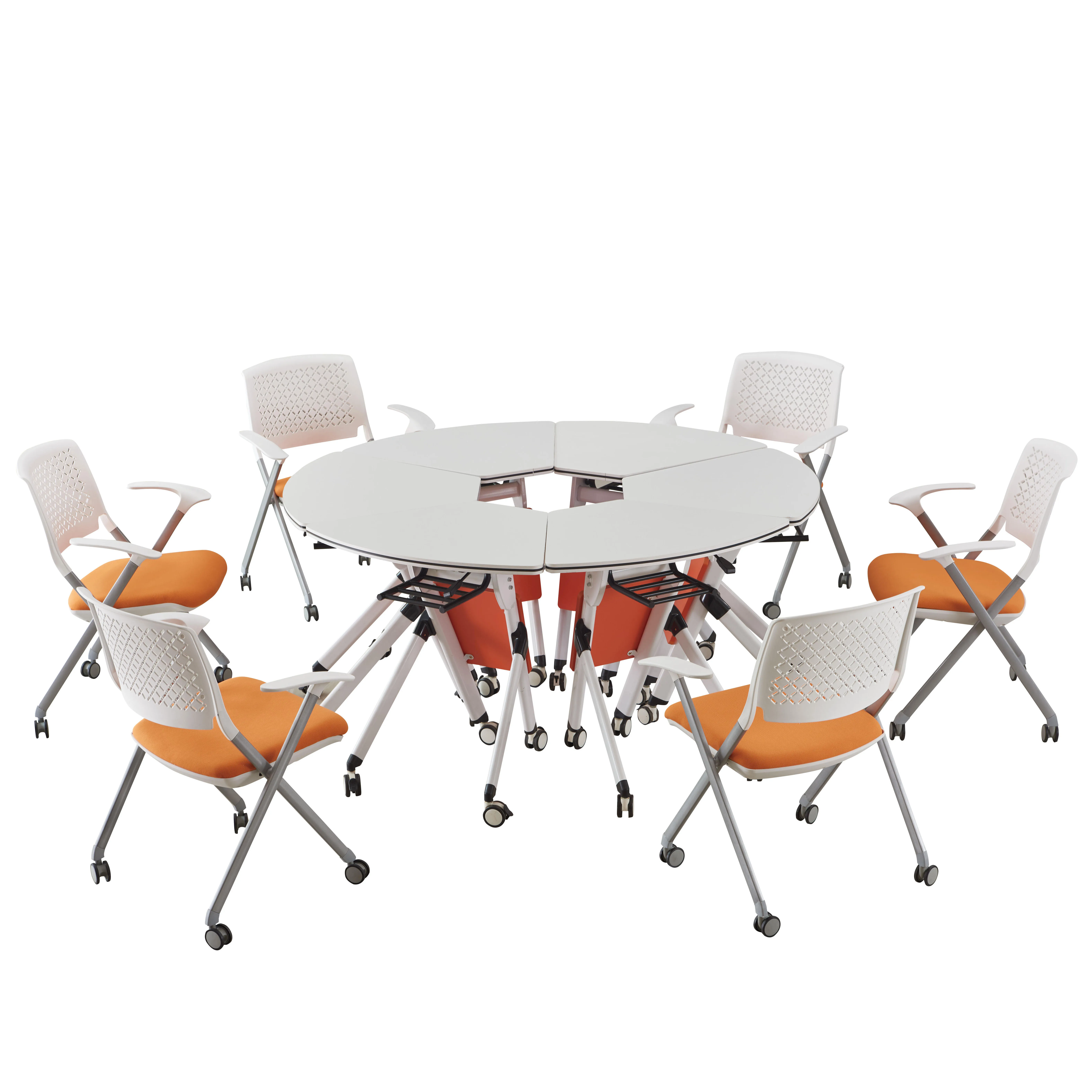Popular School Furniture Combination Desk And Chair Students Classroom And Training Room Table And Chair