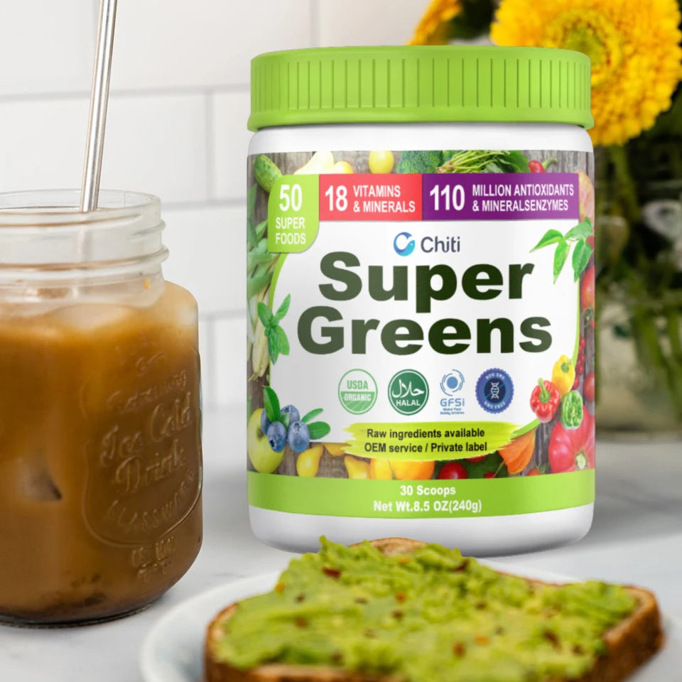 OEM plant extract greens and superfoods powder superfood supplement No GMO No Additives Organic SuperGreen Powder for Foods